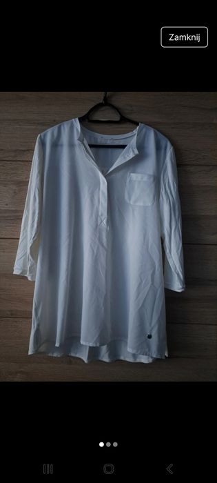 Bluzka koszulowa biala r.L-XL