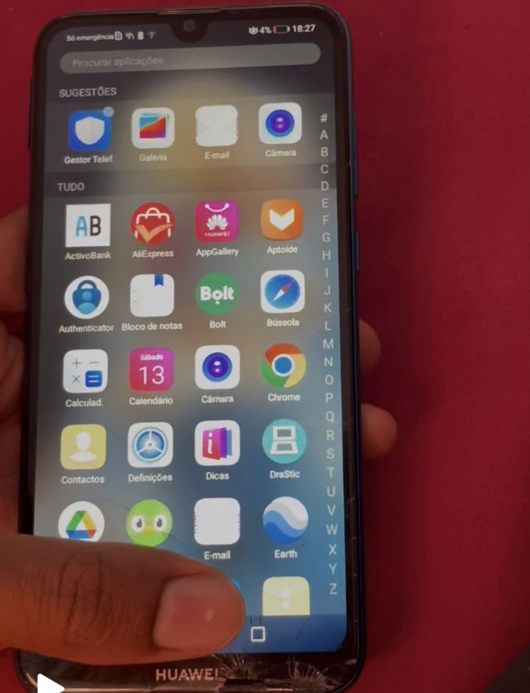 Huawei Y7 2019 em funcionamento excelente.