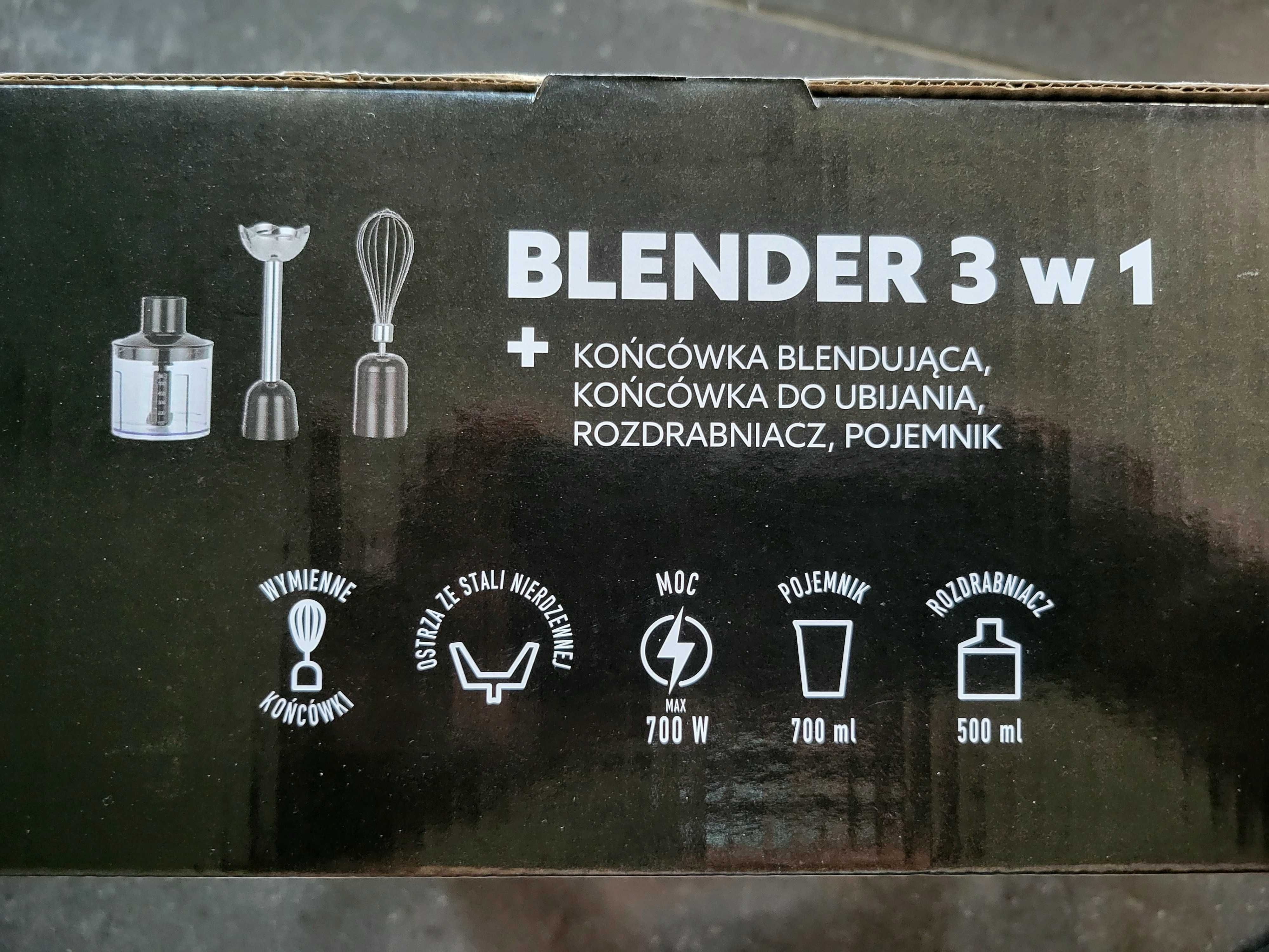 Blender 3w1 MPM siekanie, miksowanie, rozdrabnianie/ moc 700 W