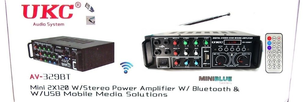 Wzmacniacz USB SD FM MP3 Bluetooth Amplifier Tuner Radio 240W Karaoke