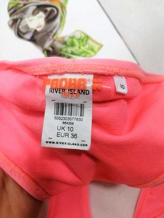 Плавки трусы о купальника флюрно розовые бразильская попка