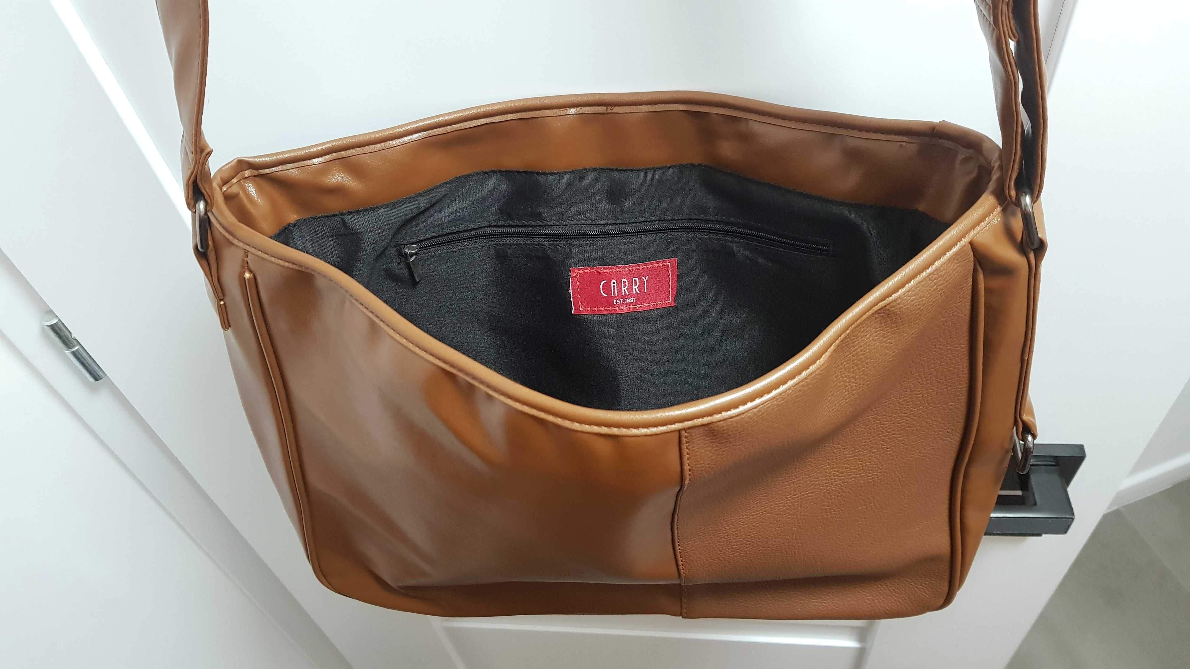 NOWA | torba męska na ramię | CARRY | brązowa | nieużywana | unisex