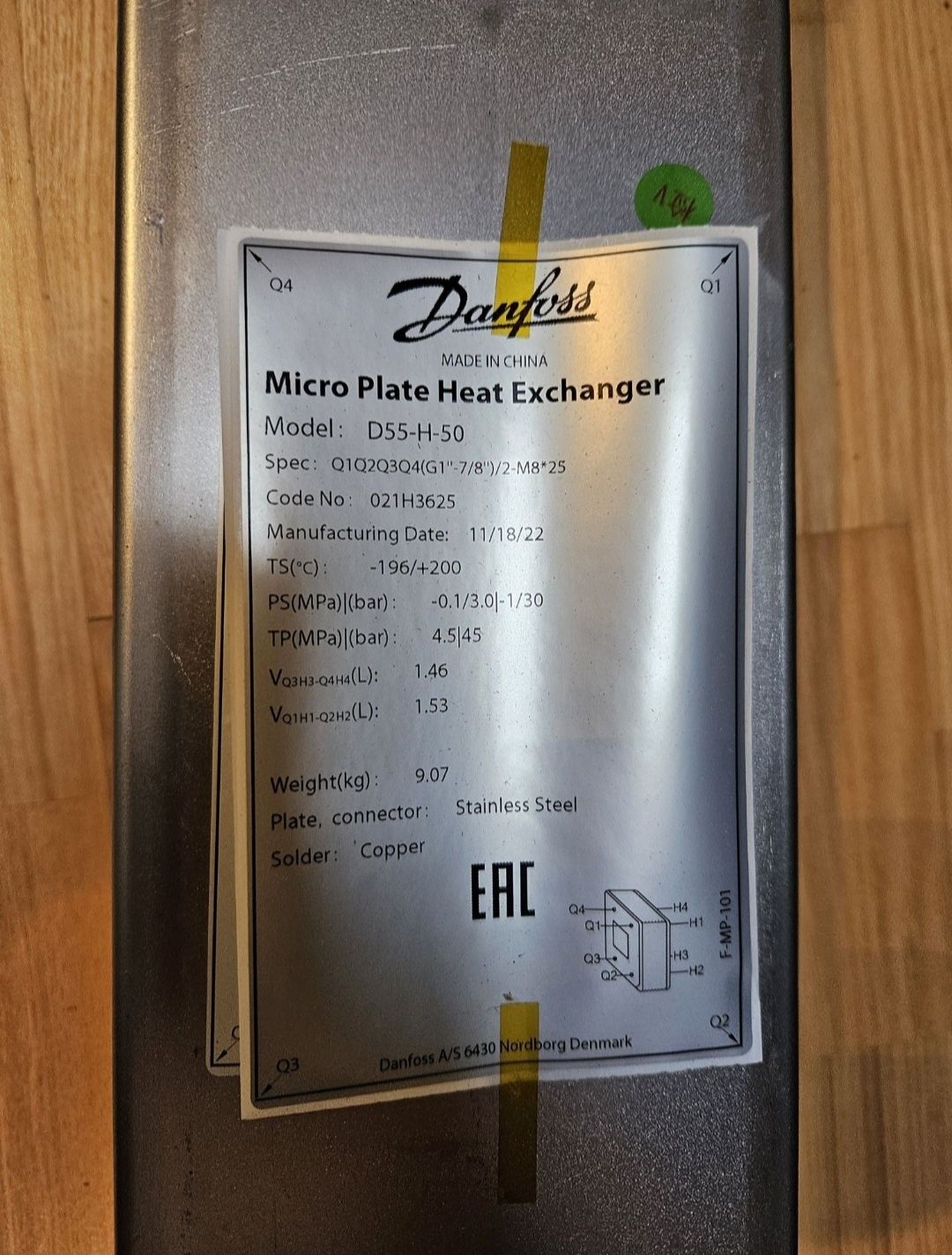 Wymiennik płytowy D55-H-50 Danfoss-Nowy