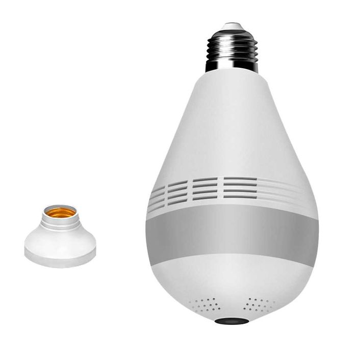 Lâmpada com camara de vigilância oculta detecção movimento WiFi Novo