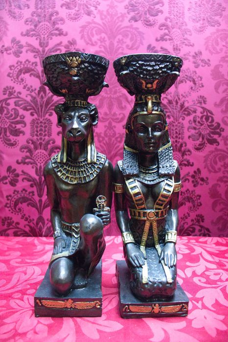 Figurki Khnum i Hathor