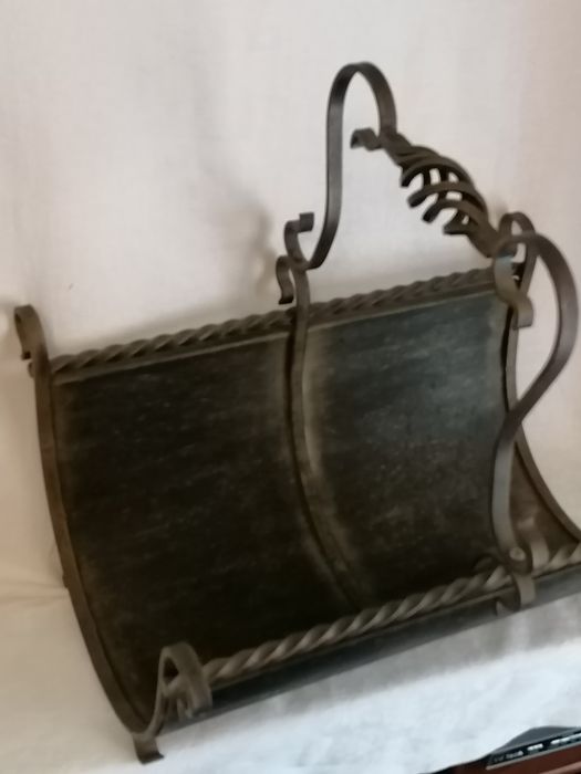 Cesta para lenha ferro forjado