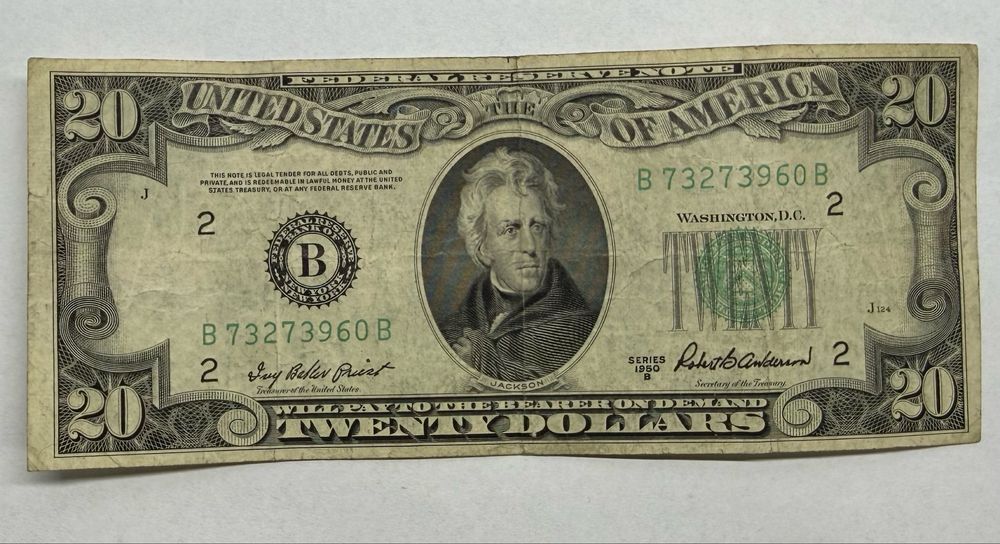 Stany Zjednoczone – 20 dolarów 1950B – Federal Reserve New York (B)