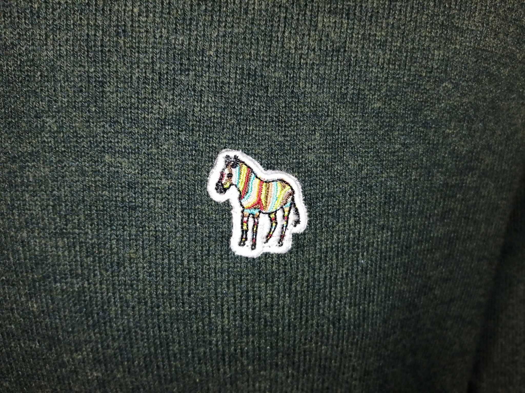 PAUL SMITH PS Zebra Sweter Męski L Bawełna Wełna Super Stan