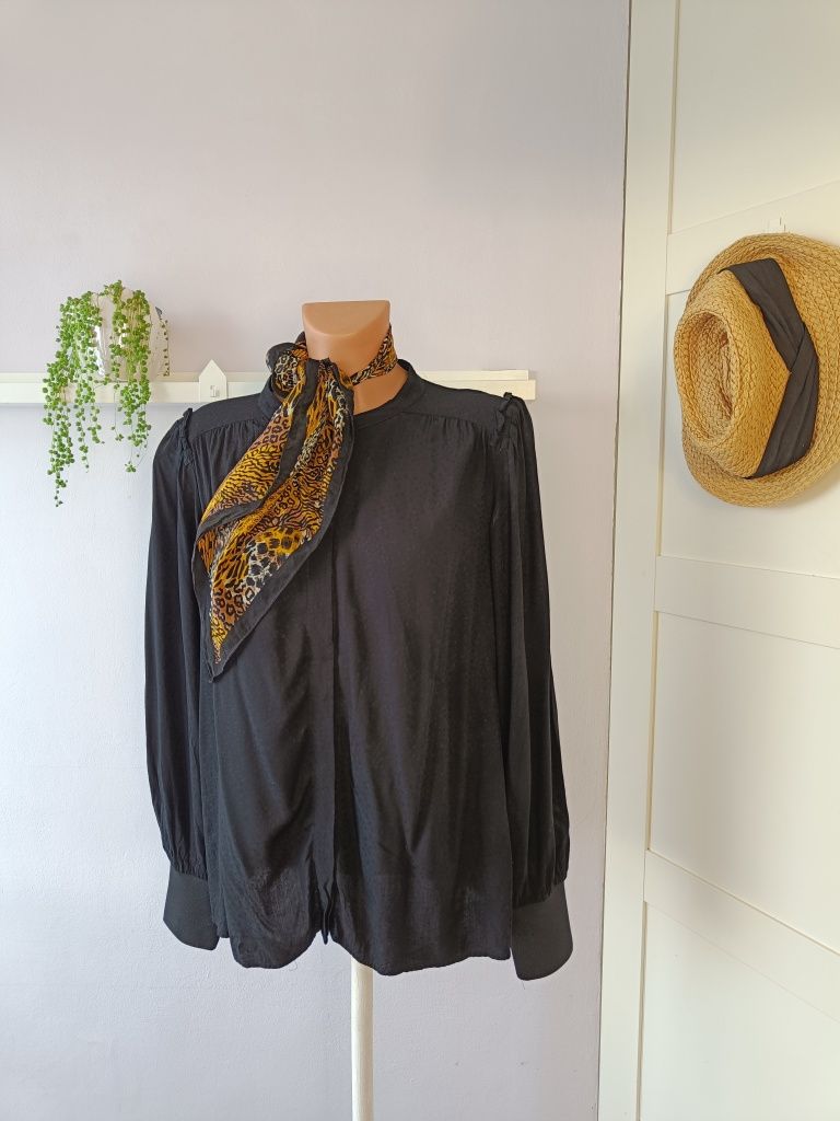 Jedwabna apaszka animal print cętki 100 silk boho retro vintage jedwab