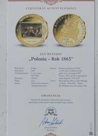 MEDAL Polonia - Rok 1863" - dzieło Jana Matejki posiadam 2 szt
