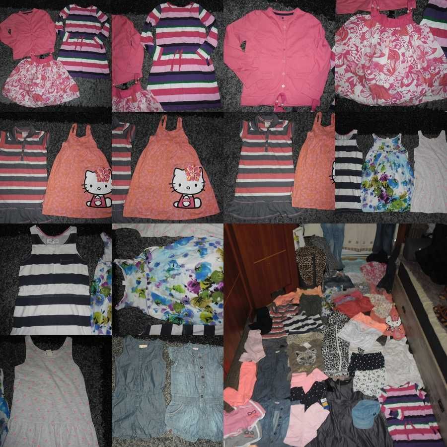 H&M,next.. PAKA firmowa DLA córci -lato 116 53 szt+gratis