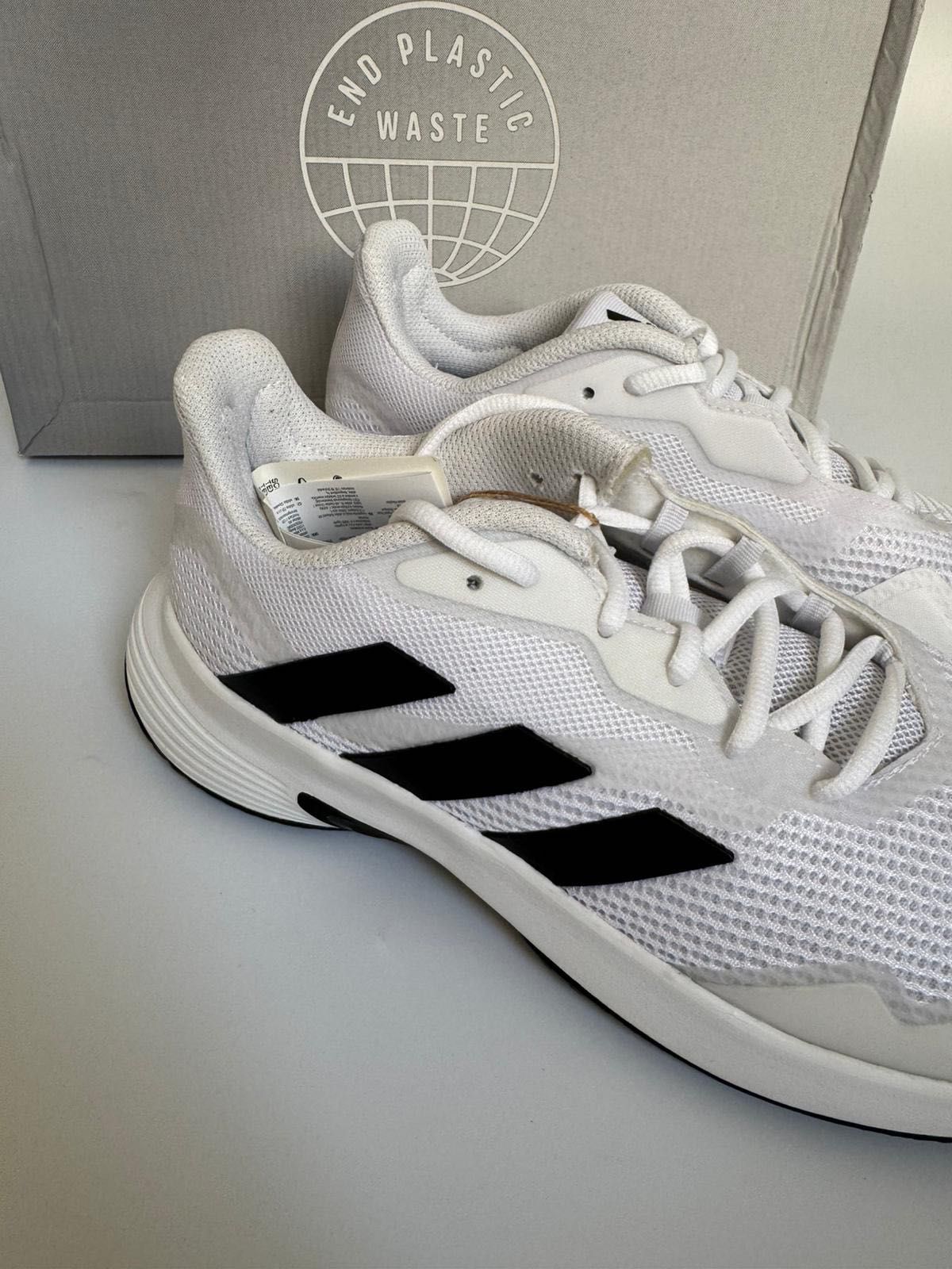 Nowe sneakersy męskie sportowe ADIDAS CourtJam Control M białe 40 2/3