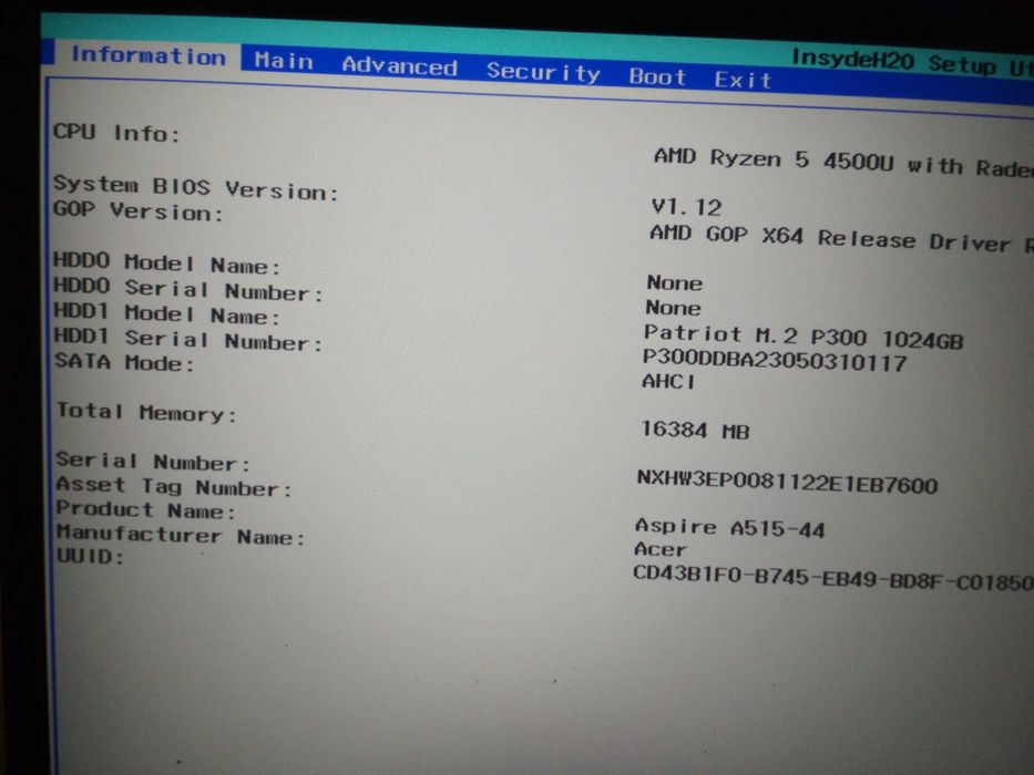 Dysk Nvme 1TB Patriot P300 Gen3 x4 M.2 2280 USZKODZONY