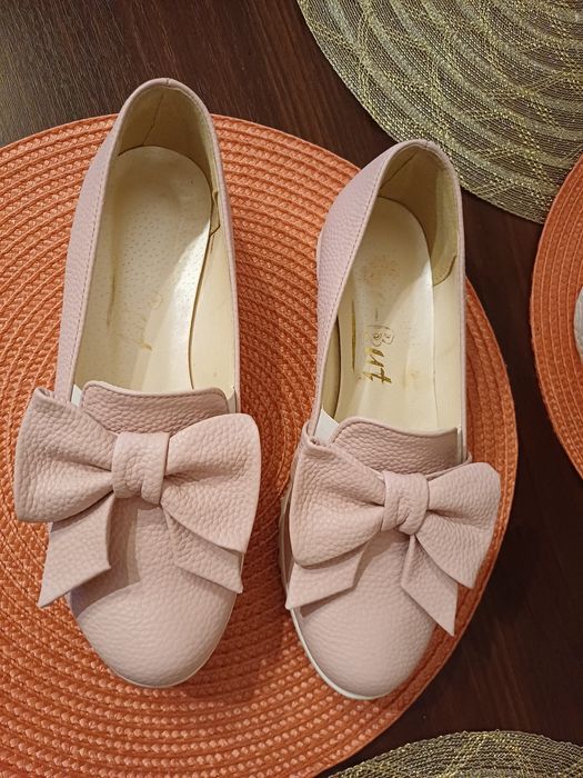 Balerinki r.37 pudrowy róż