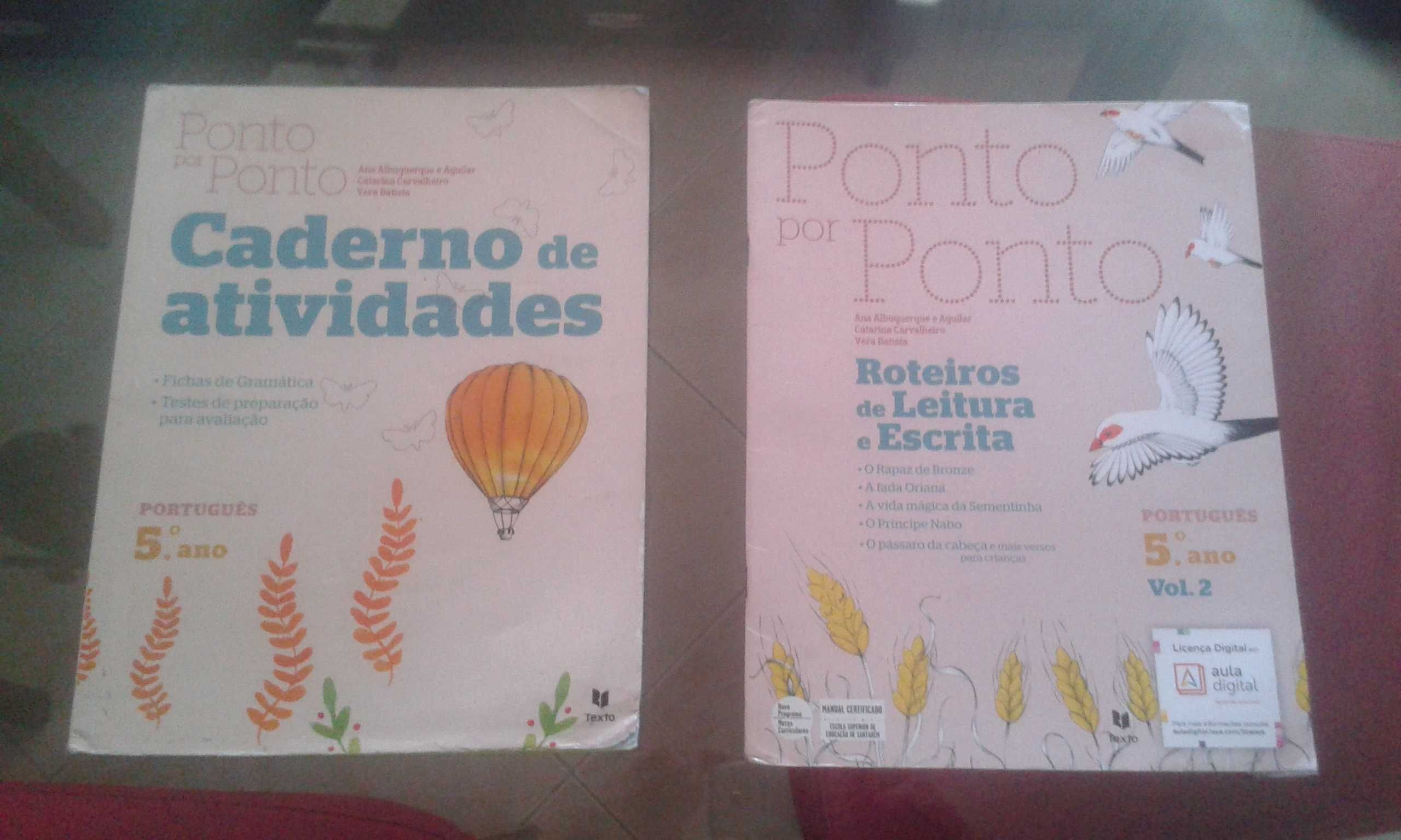 2 Manuais Escolares e 2 cadernos de actividades 5º Ano