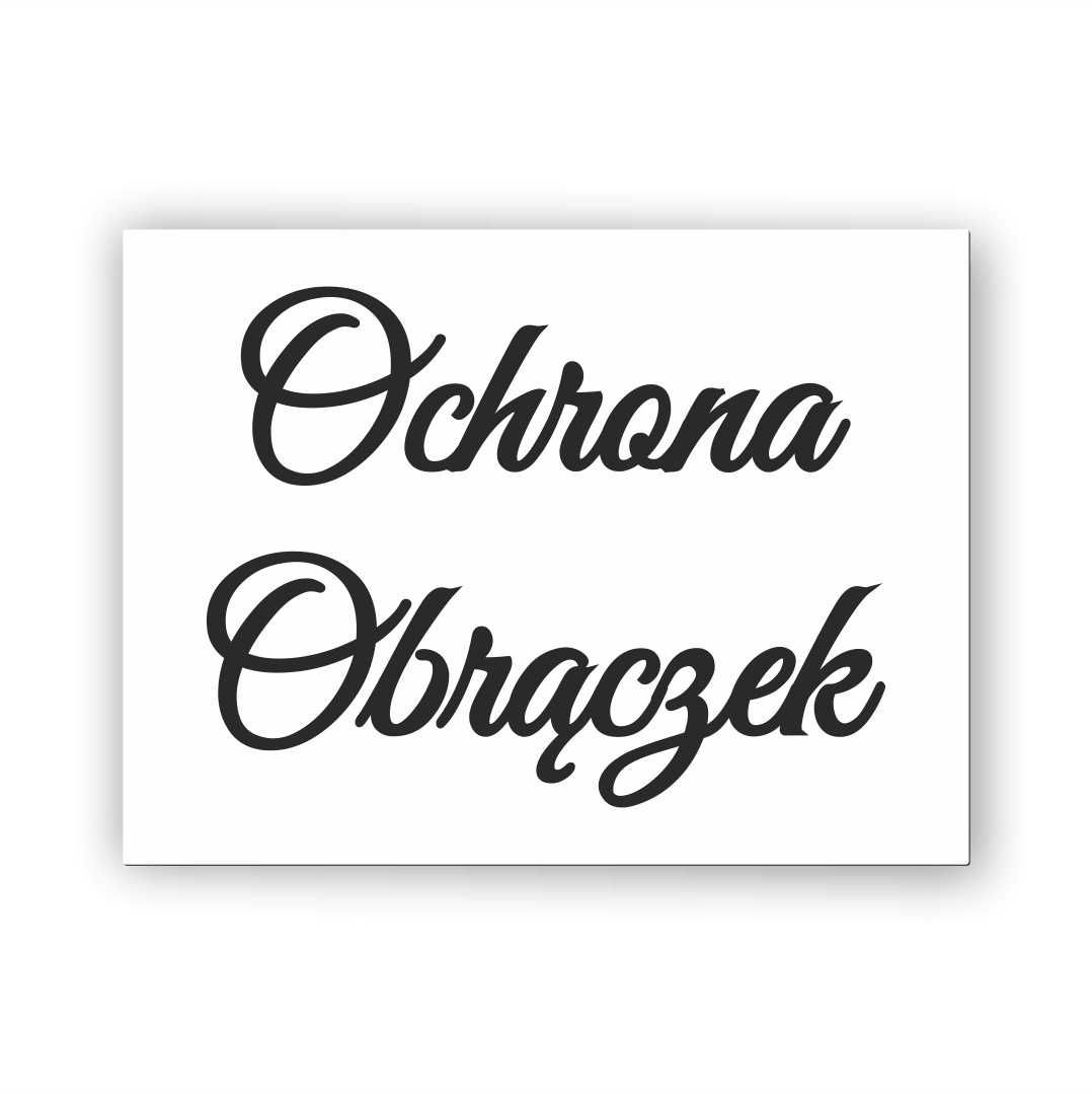 Ochrona Obrączek - Tablica weselna 30x20cm