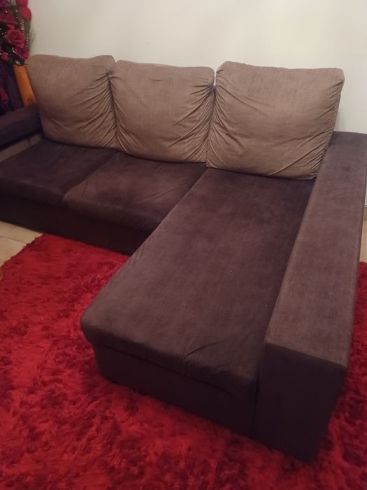 Sofá como novo com 2 puf