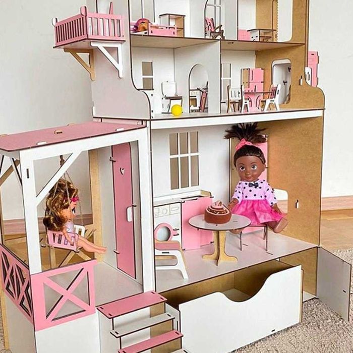 Ляльковий набір Будиночок для ляльок розкішний з меблями Рухомий ліфт