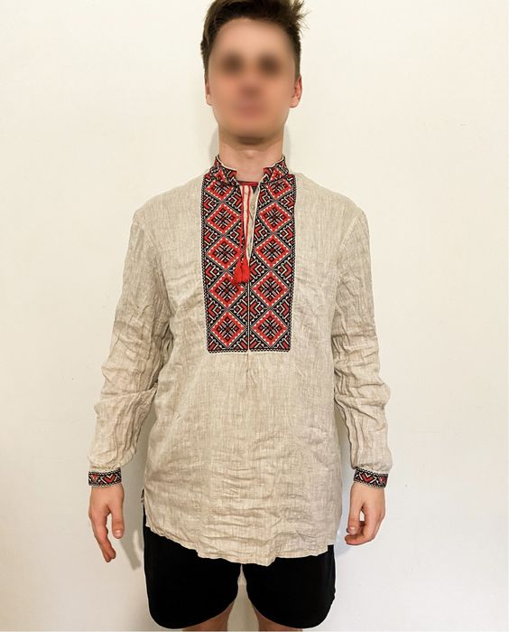 Чоловіча вишиванка з натурального льону.