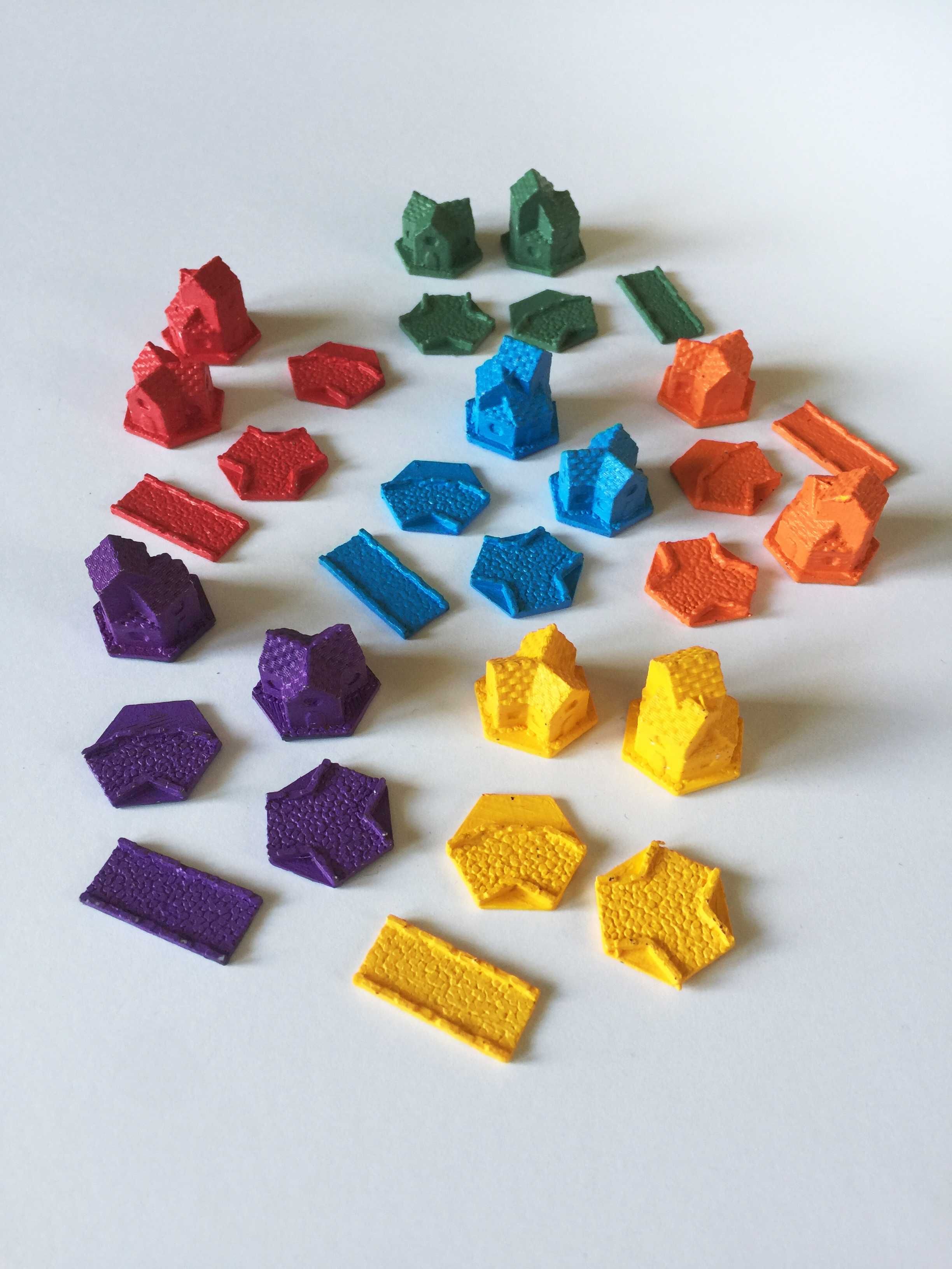 Catan gra planszowa druk 3D malowana akryl figurki smok rękodzieło