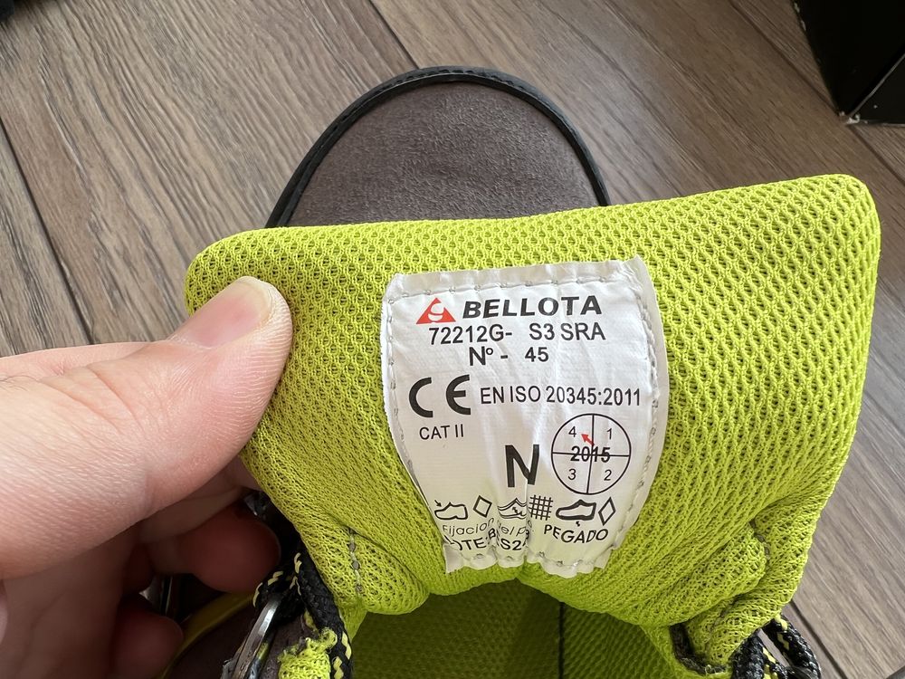 Робочі черевики. Спец обув. Safety shoes Bellota 45 розмір
