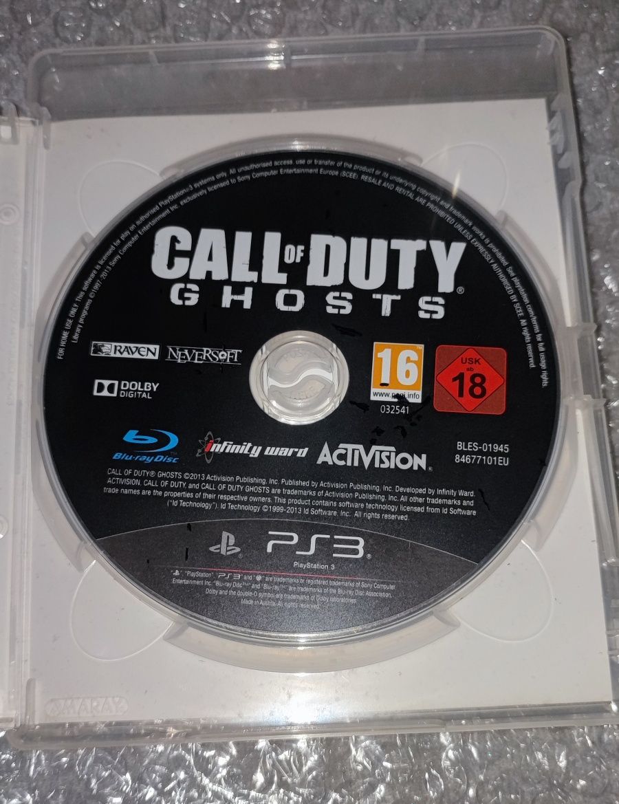 Płyta z grą  Call Of Duty GHOST Sony Playstation 3 ( original).
