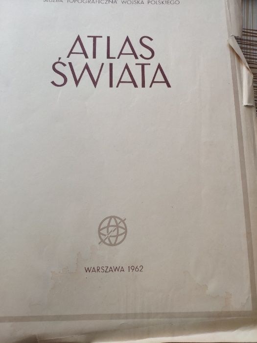 Atlas świata  rok wyd. 1962
