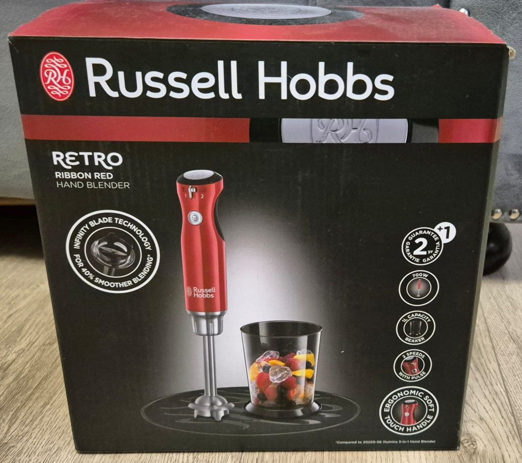 Blender ręczny Retro Red Russell Hobbs home glamour sprawny