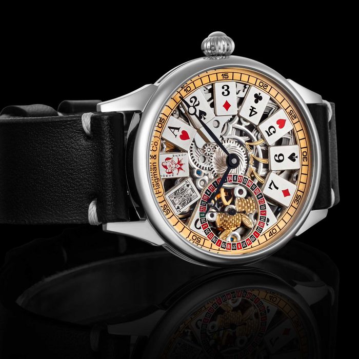 Часы казино Мужские часы скелетоны механические наручные с рулеткой