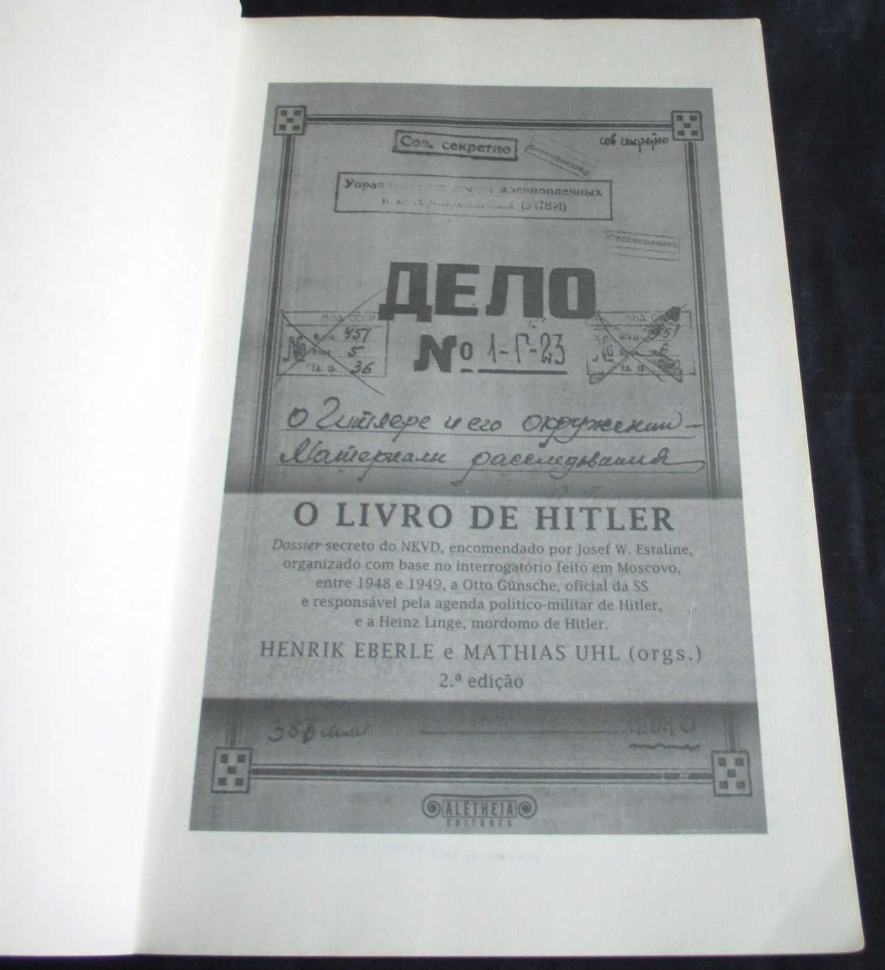 Livro O livro de Hitler Henrik Eberle Alêtheia