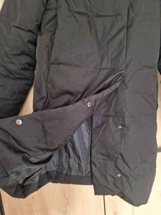 Kurtka zimowa długa damska czarna na napy Rederved S