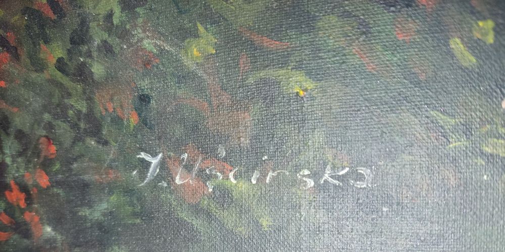 Obraz na płótnie J.Uścińska 50x80 dom nad wodą