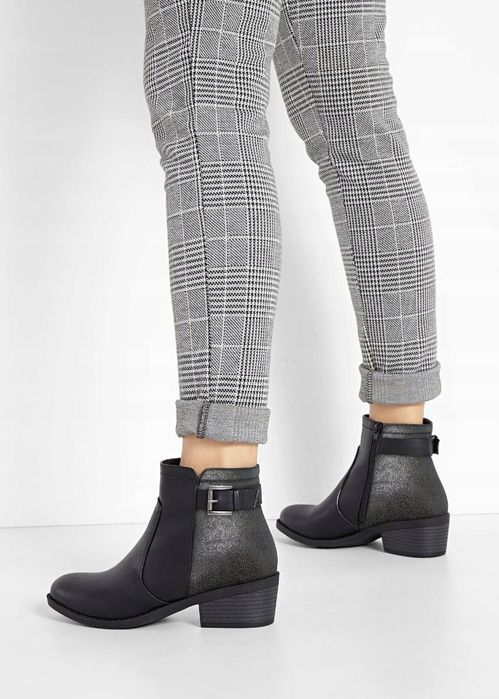 B.P.C botki damskie czarne 40.