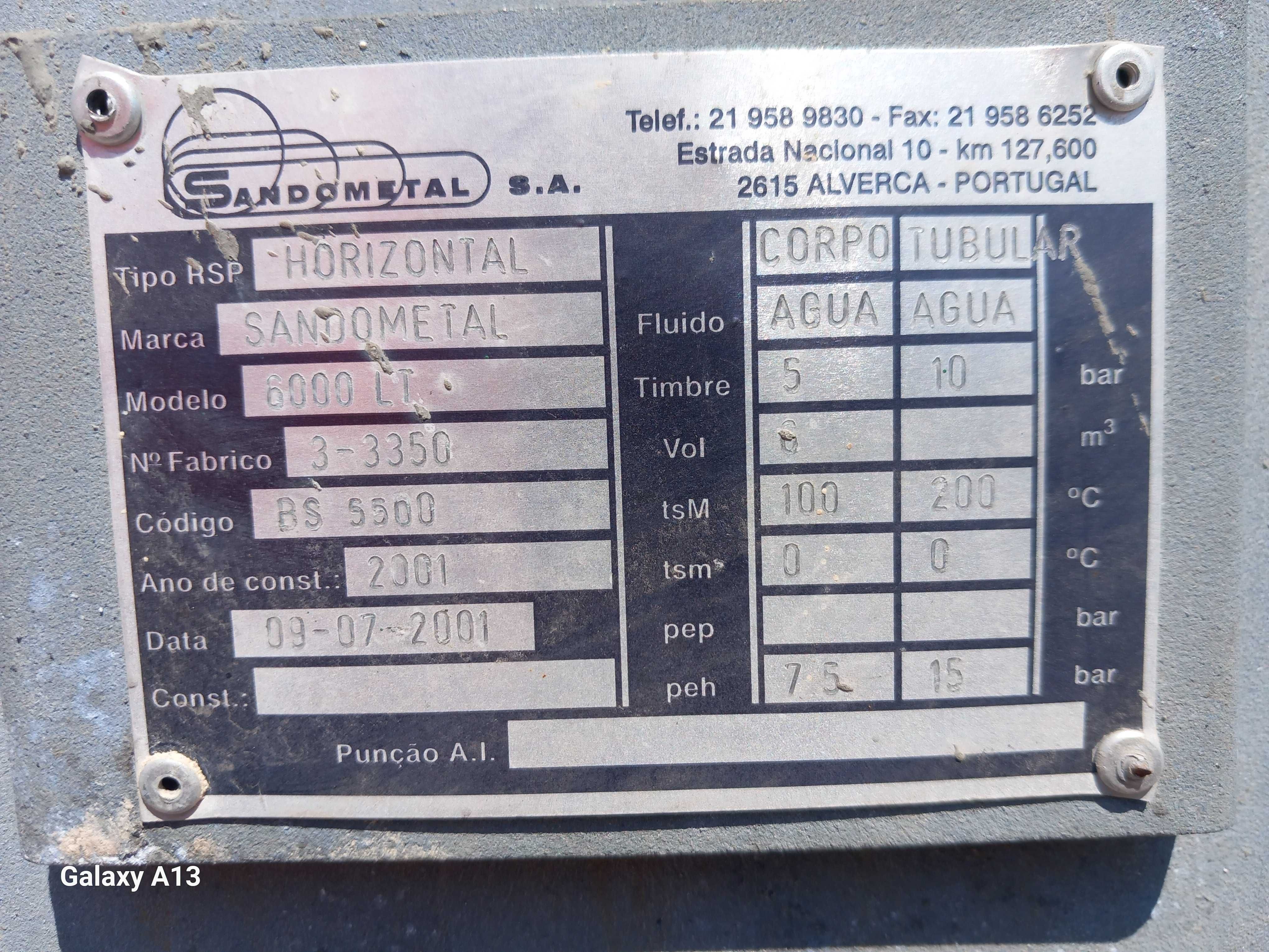 Depósito de água em ferro galvanizado 6000 litros #1814