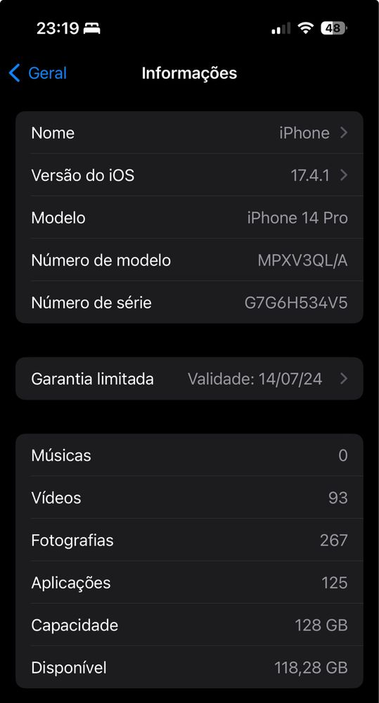 Iphone 14 Pro 128 Gigas