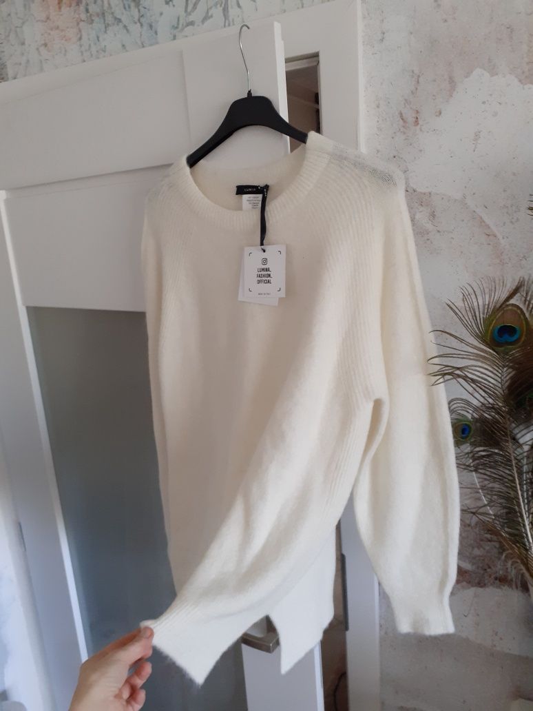 Sweter lekki 27% alpaka Lumina rozm uniwersalny