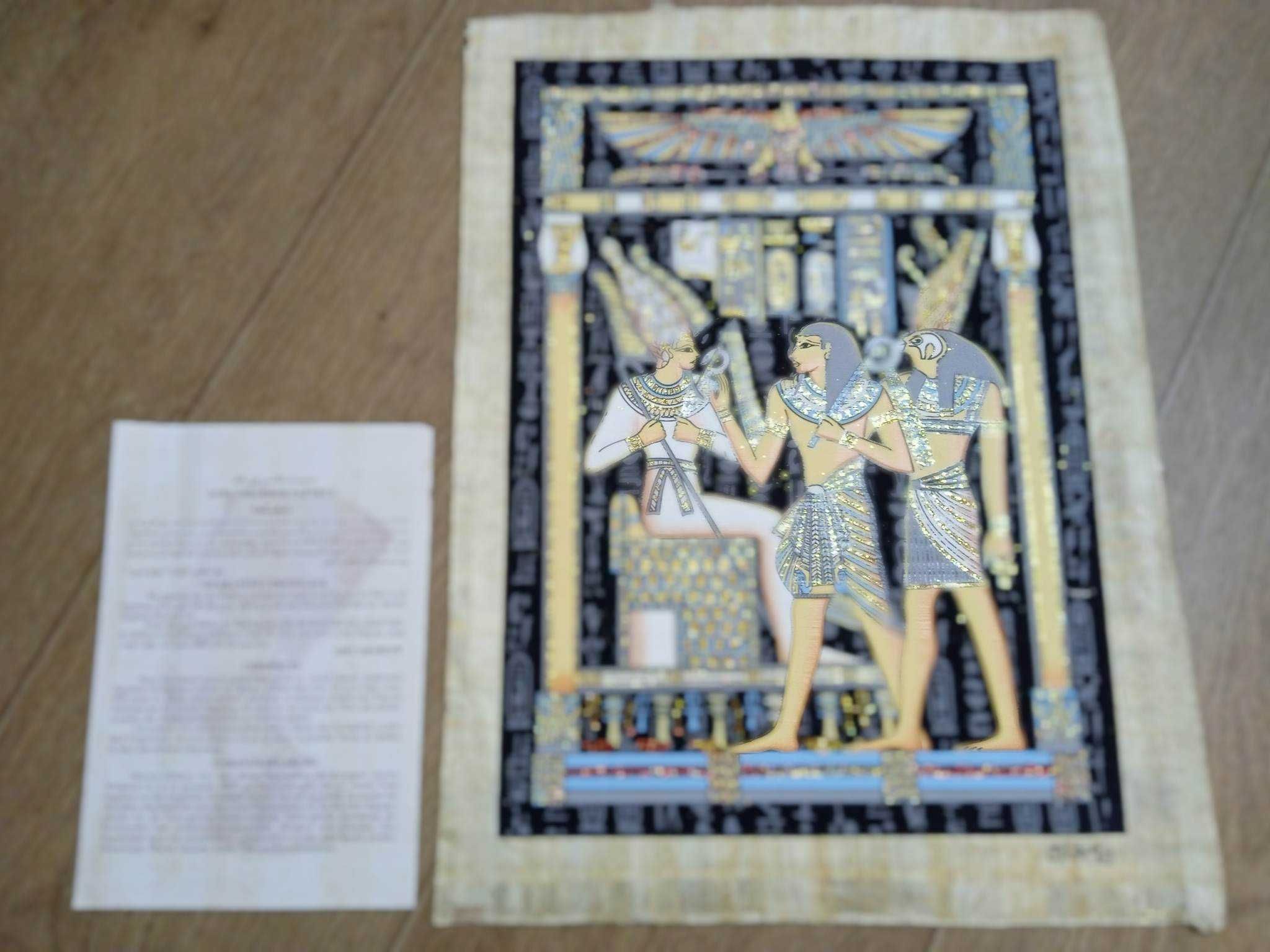 Papirus 40 cm x 50 cm z brokatem obraz