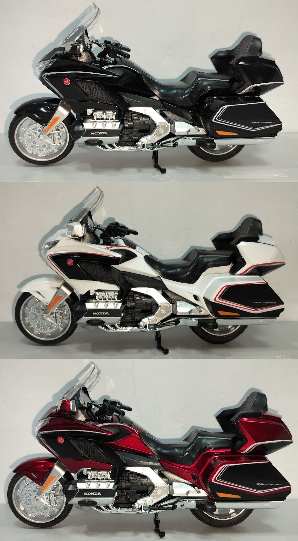 Распродажа HONDA Gold Wing GL1800 модель мотоцикла 1:11 со звуком и св