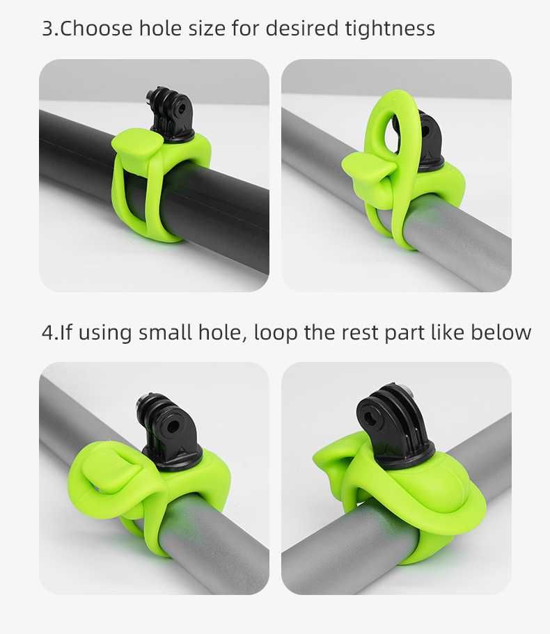 Uchwyt TELESIN silikonowy do kamer akcji Gopro Insta DJI Action CZARNY