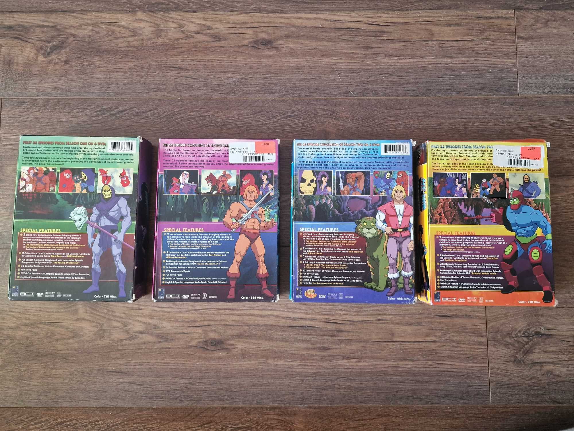 HE-MAN - MASTERS OF THE UNIVERSE - 2 kompletne sezony - 24 płyty dvd