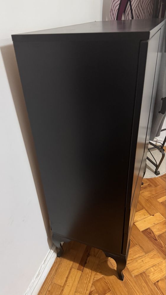 Aparador Ikea Preto com duas gavetas