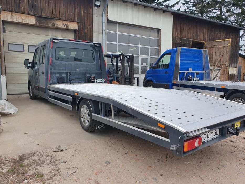 Zabudowa auto-laweta alu panel gotowe na placu