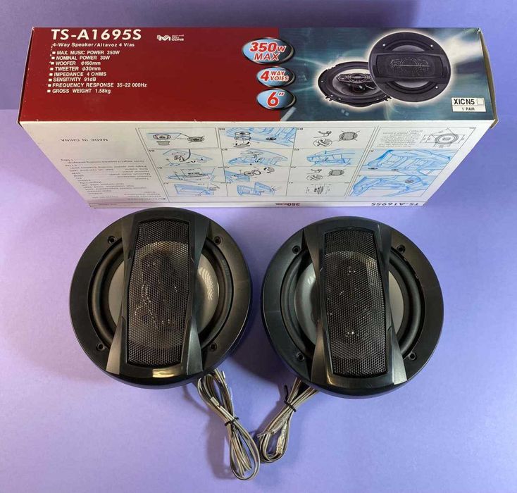 Колонки в машину TS-1695S 6 дюйм, 4 полос, 350W Цена производителя!