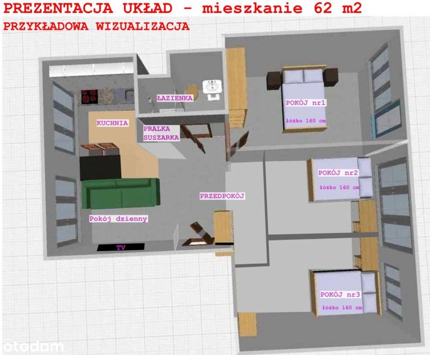 Mieszkanie 62 m2 - po generalnym remoncie