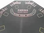 Tabuleiro  MDF forrado a felpa com 8 lugares de jogo  Poker ou outros.