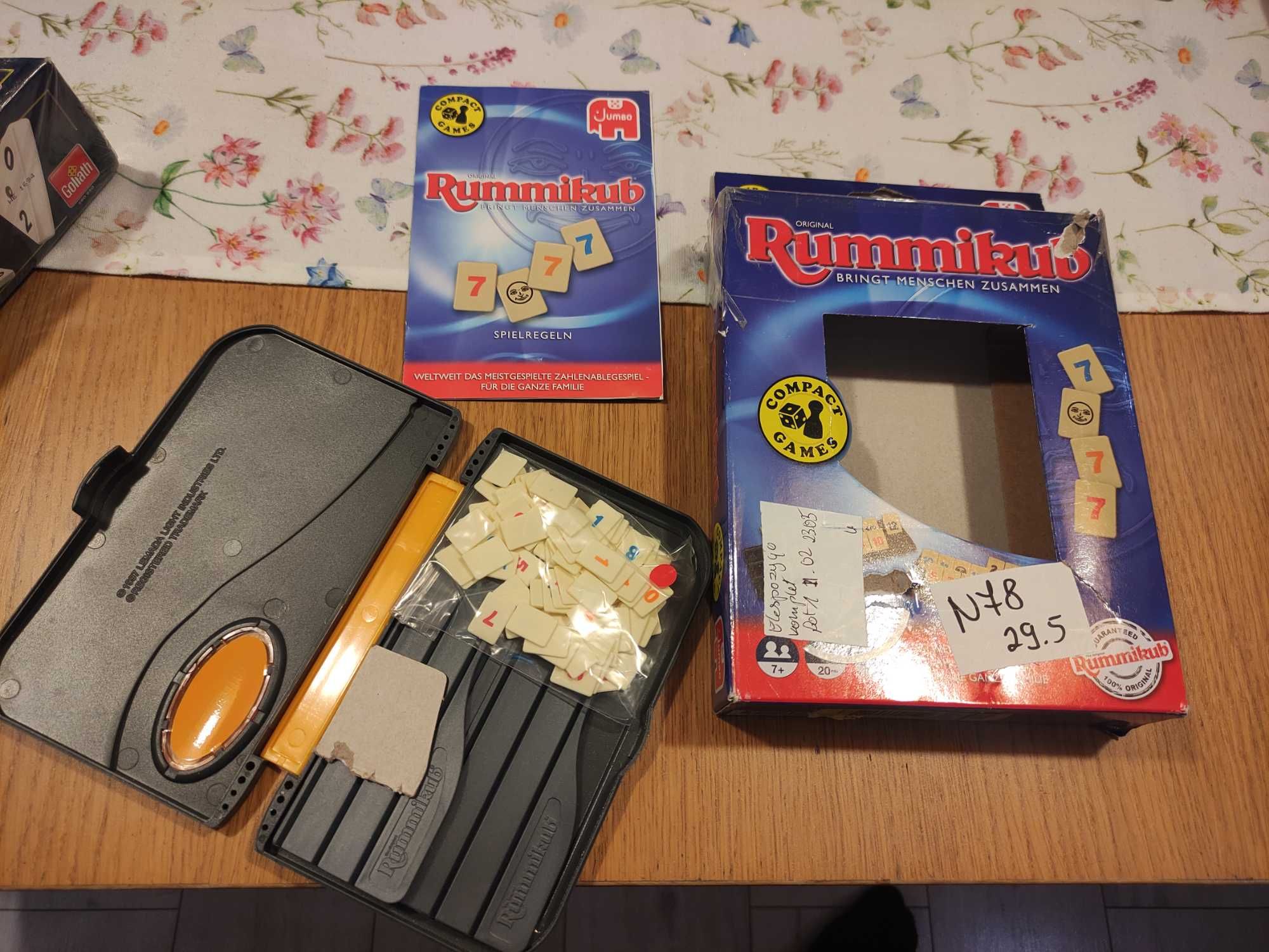 Gra planszowa TM Toys Jumbo Oryginalny Rummikub Podróżny Mini
