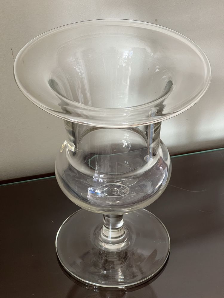 Szklany wazon kielich wys. 29 cm