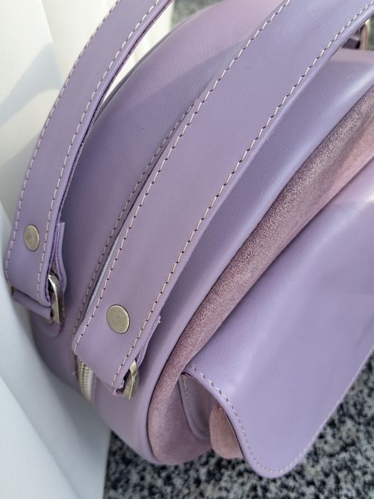 Сумка з натуральної замші та шкіри