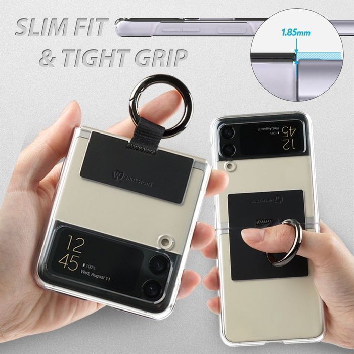 Whitestone Clear Case Ring Galaxy Z Flip 4 Black