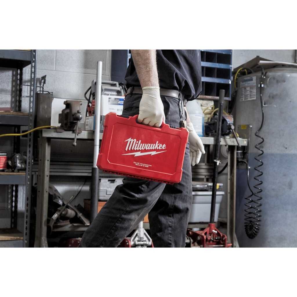 Набір метричних хромованих головок Milwaukee 3/8" (32 шт)